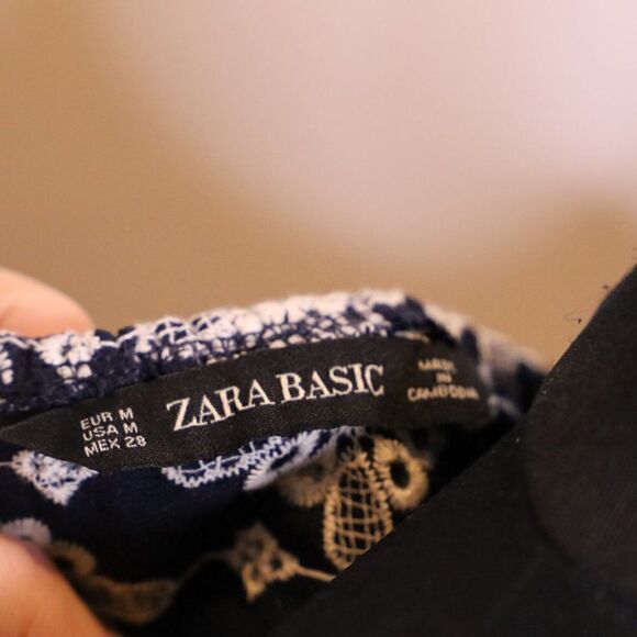 NWOT Zara Cropped Off Shoulder Top Sz M - Picture 4 of 6